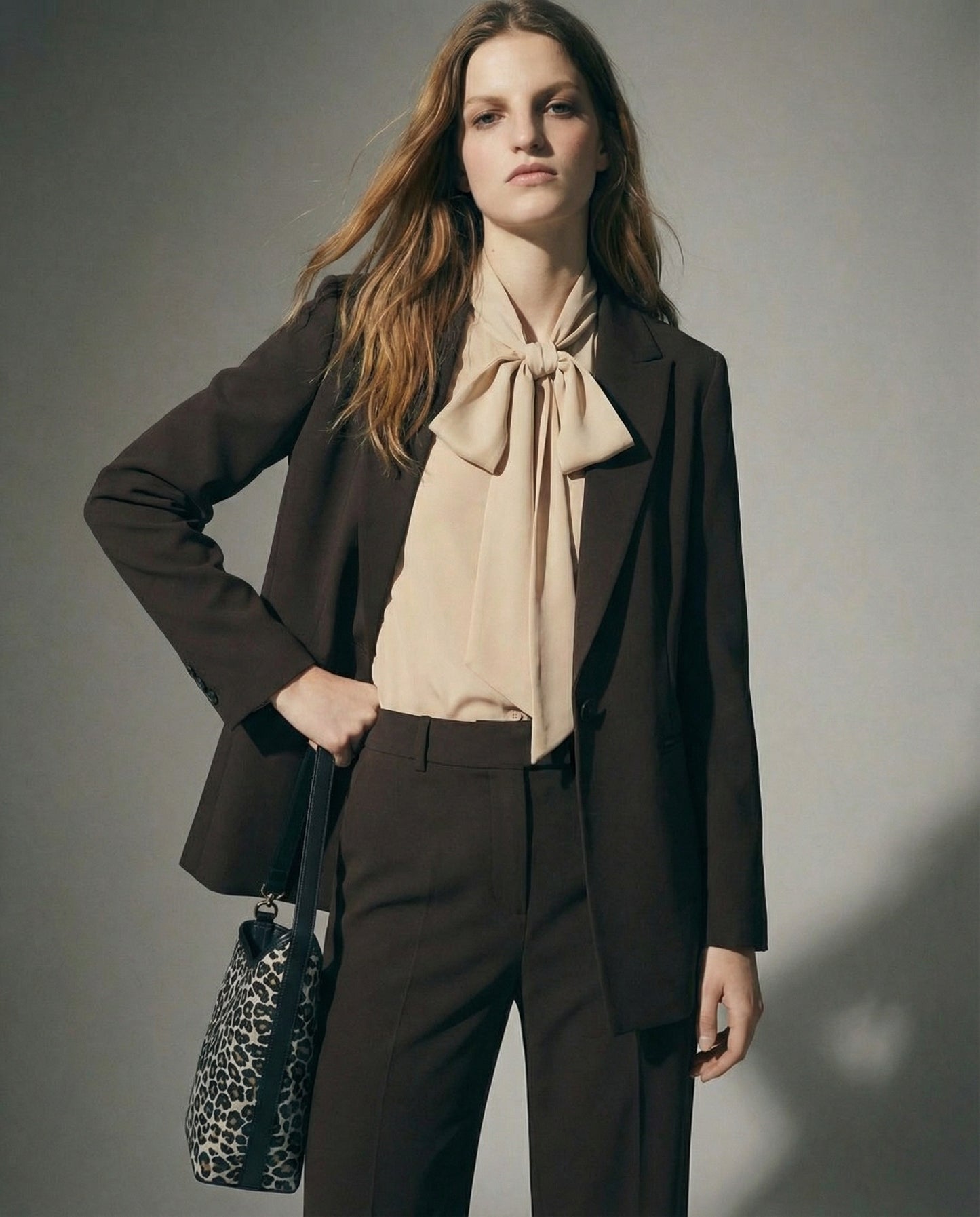 Giacca avvitata monopetto - Moro