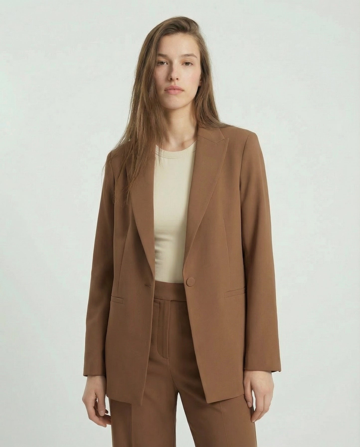 Giacca avvitata monopetto - Cacao