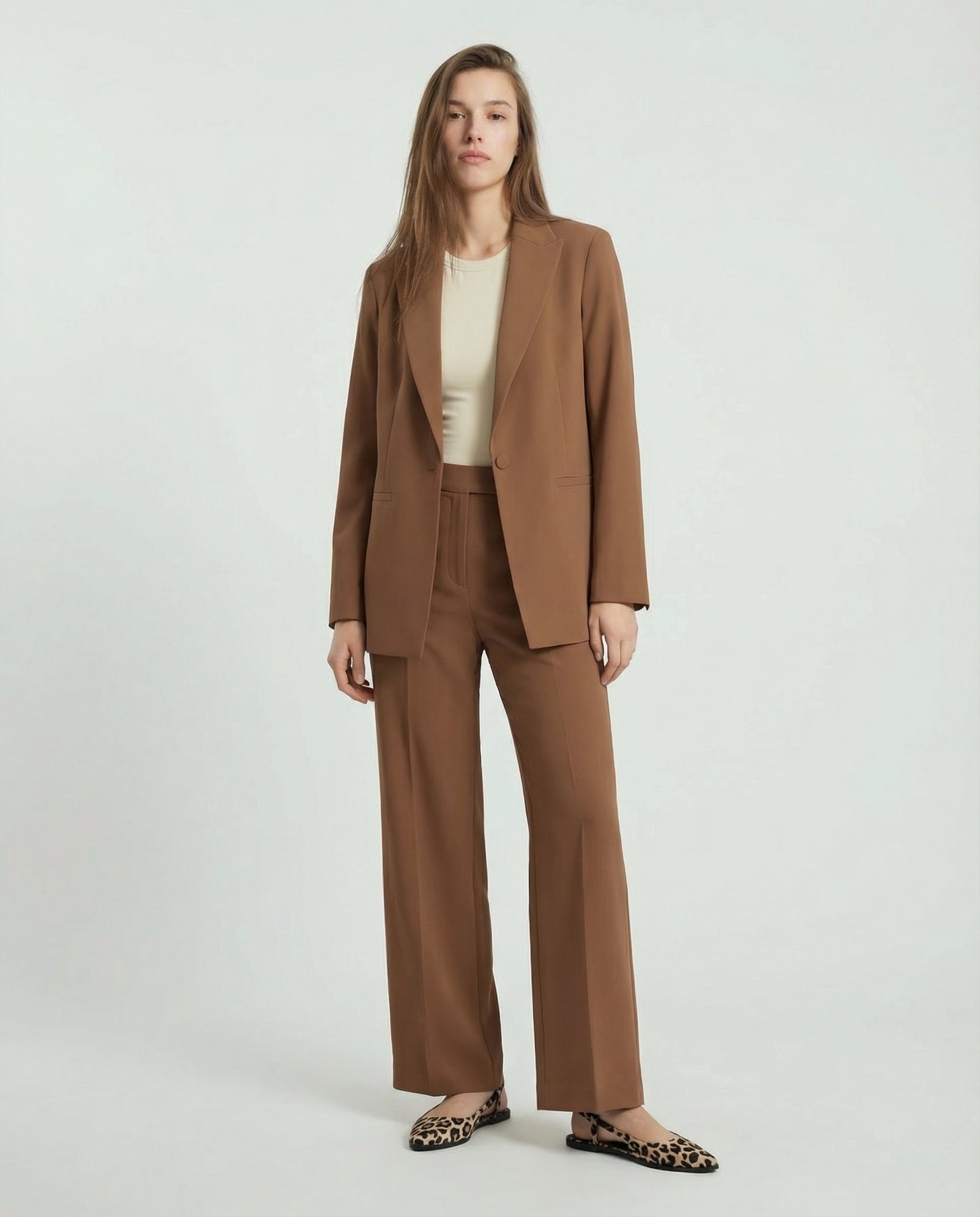 Giacca avvitata monopetto - Cacao