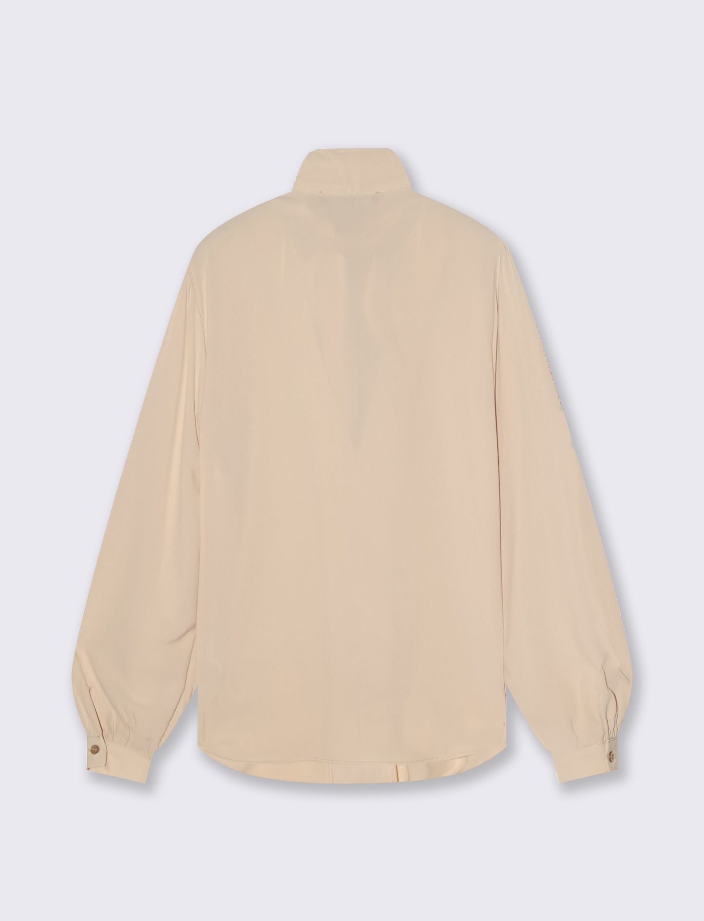 Casacca con fiocco e collo alto - Beige