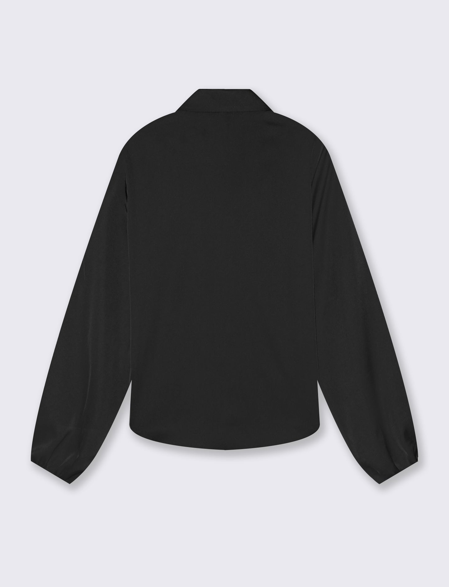 Long sleeve blouse with ruffles - Black