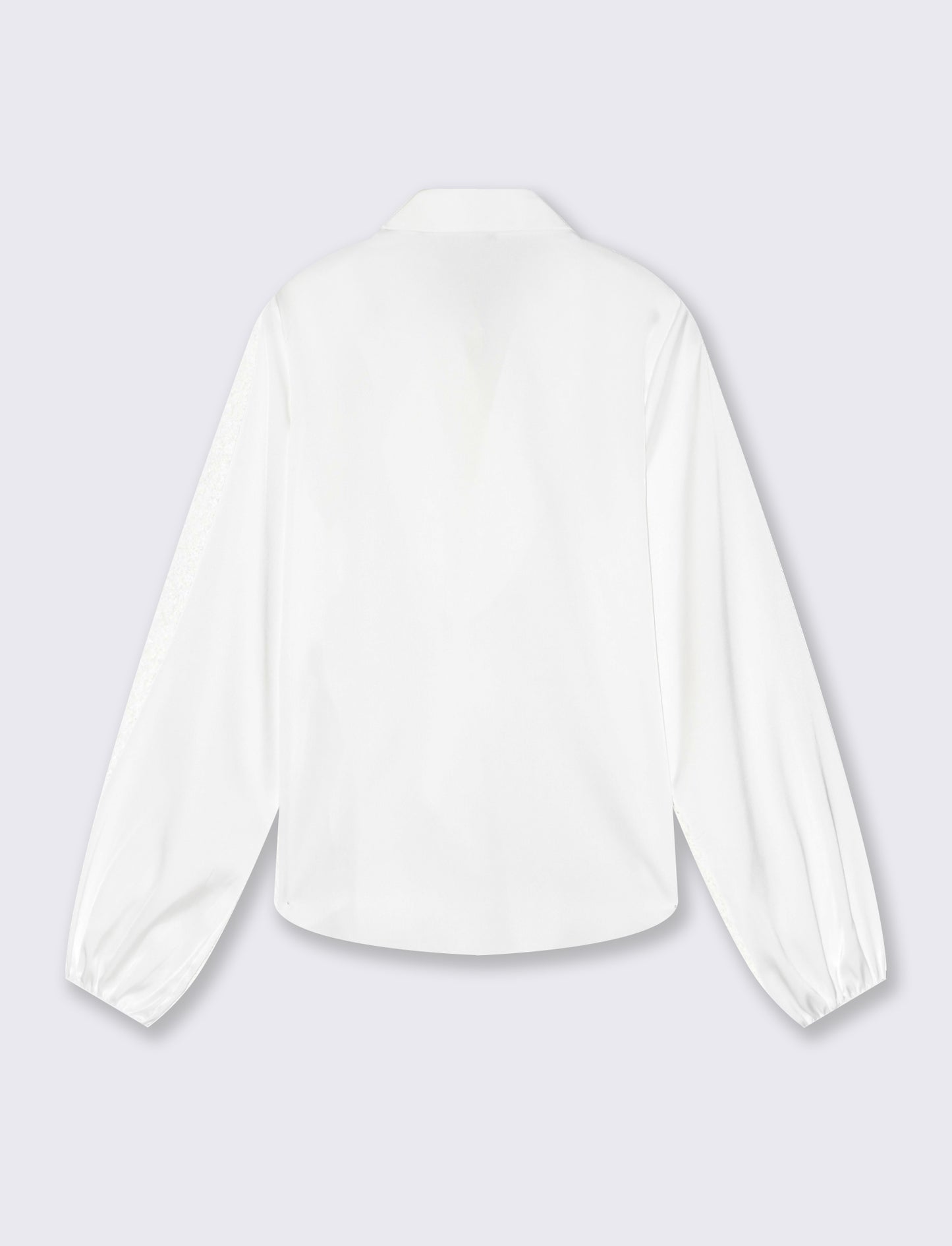 Casacca manica lunga con rouches - Bianco panna