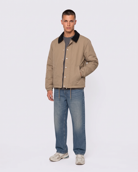 Adventure Jacket with Velvet Collar - Beige