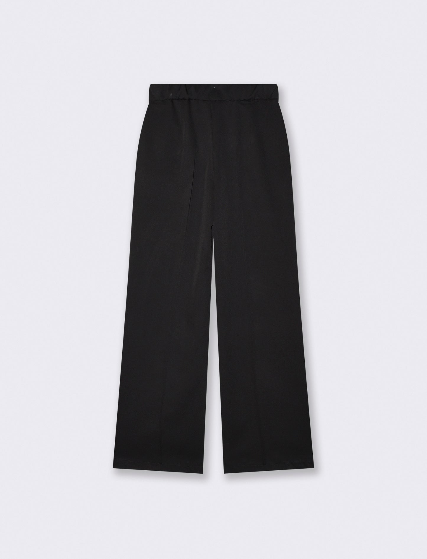 Pantalone Palazzo con Chiusura Doppio Bottone - Nero