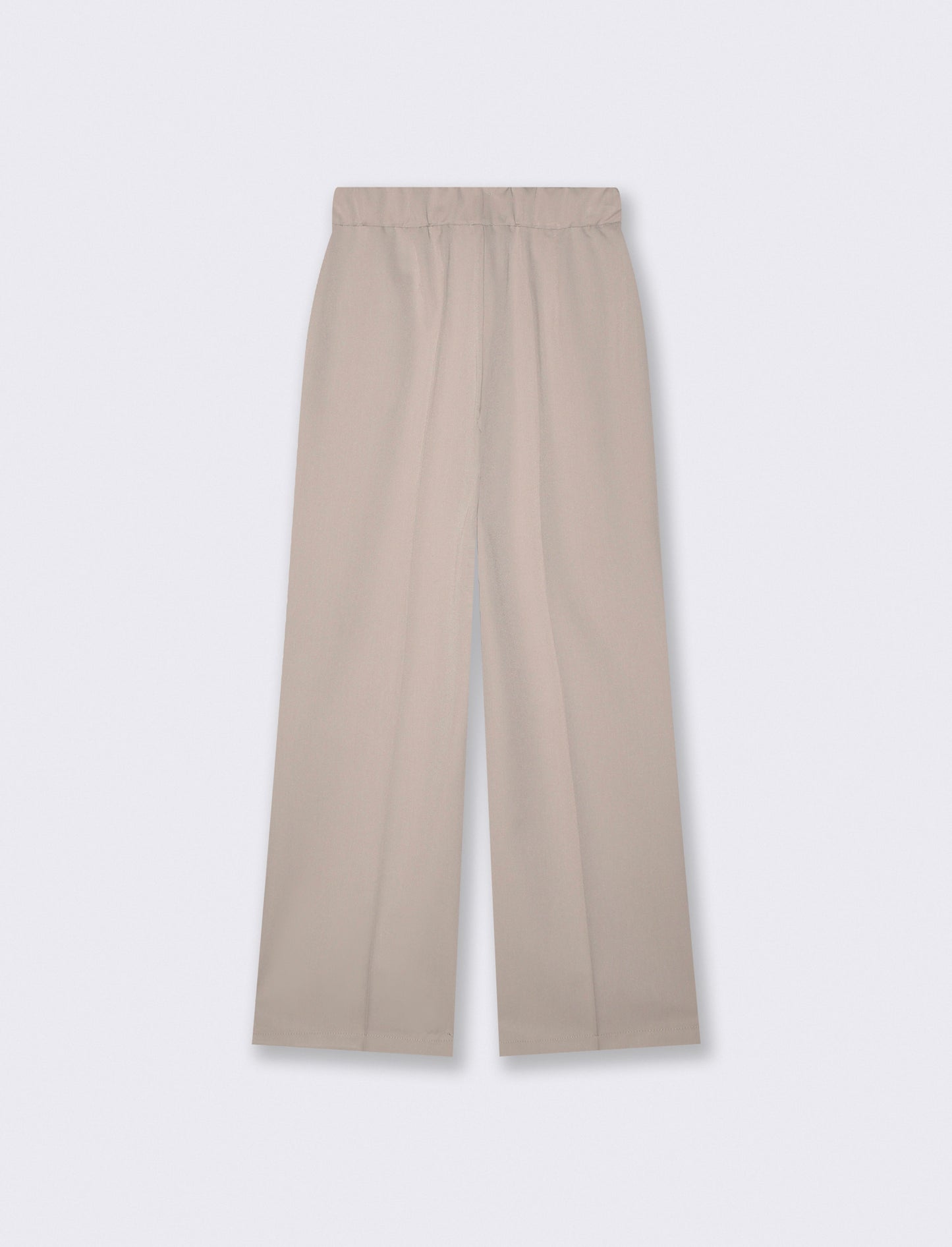 Palazzo Pants with Double Button Closure - Beige