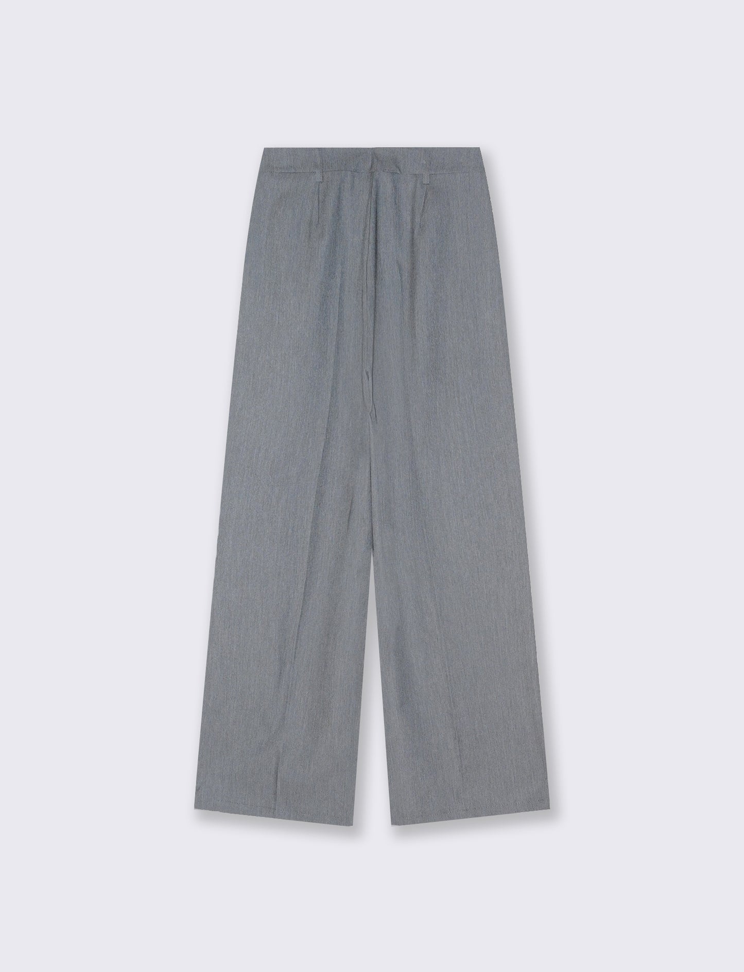 High-waisted trousers with pleats and straight line - Grey