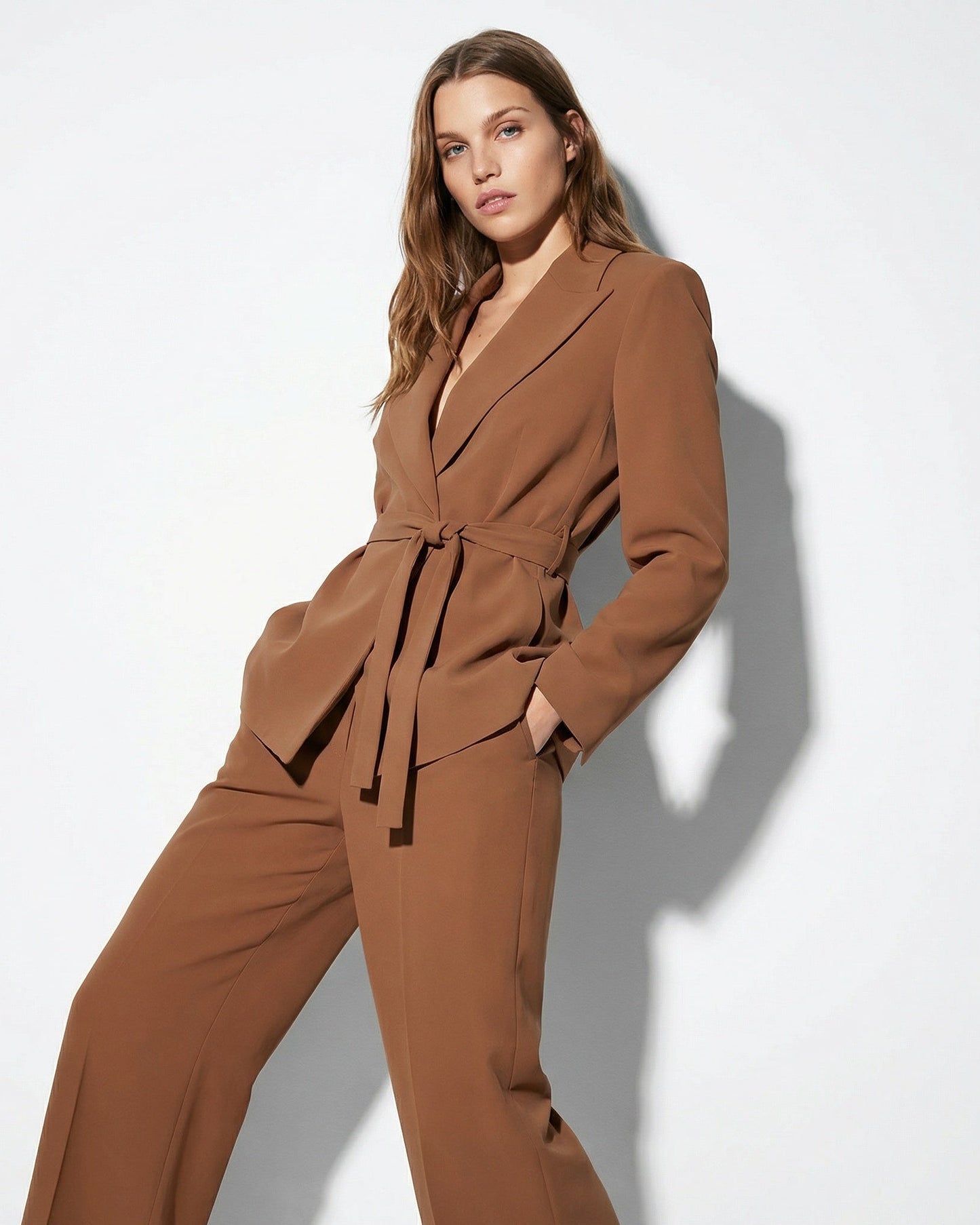 Pantalone Linea Dritta Elegante - Cacao
