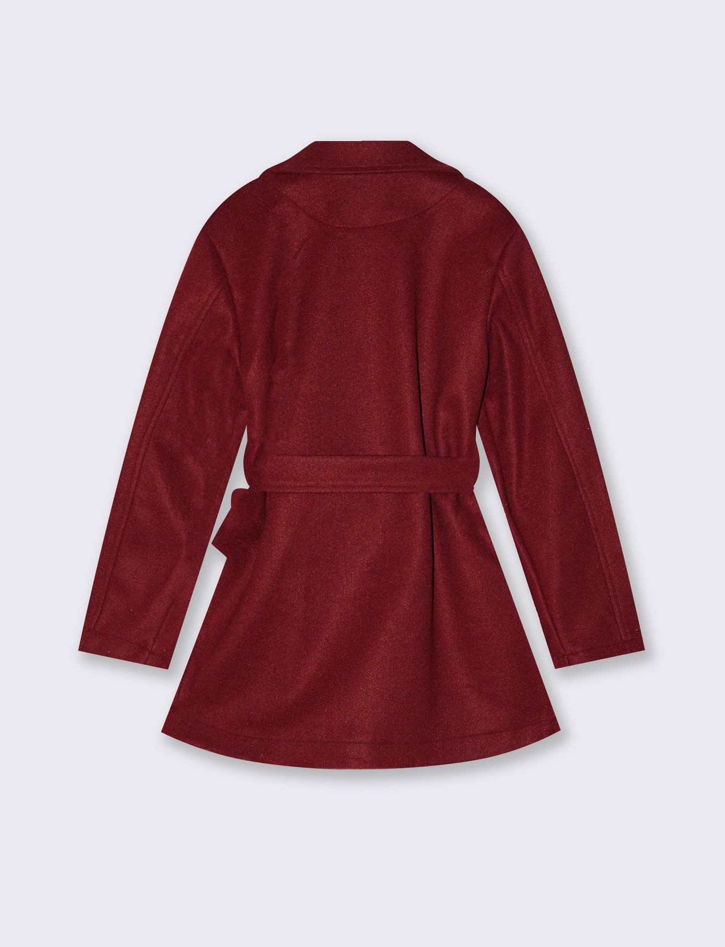 Cappotto da bambina in morbido panno - Bordeaux