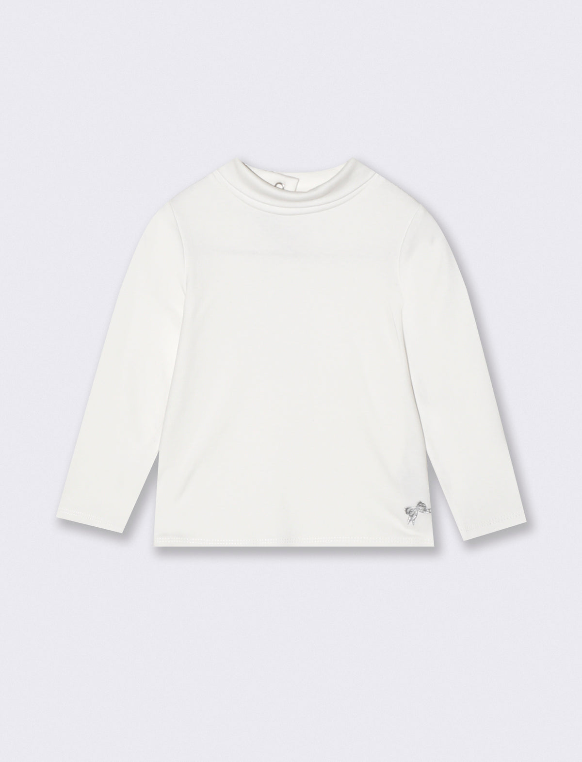 Basic high neck long sleeve T-shirt - White