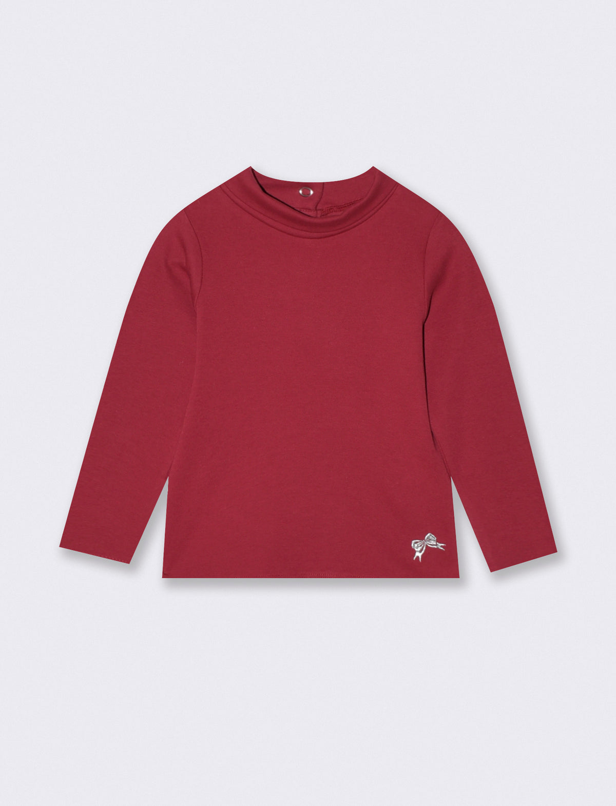 Basic high neck long sleeve T-shirt - Red