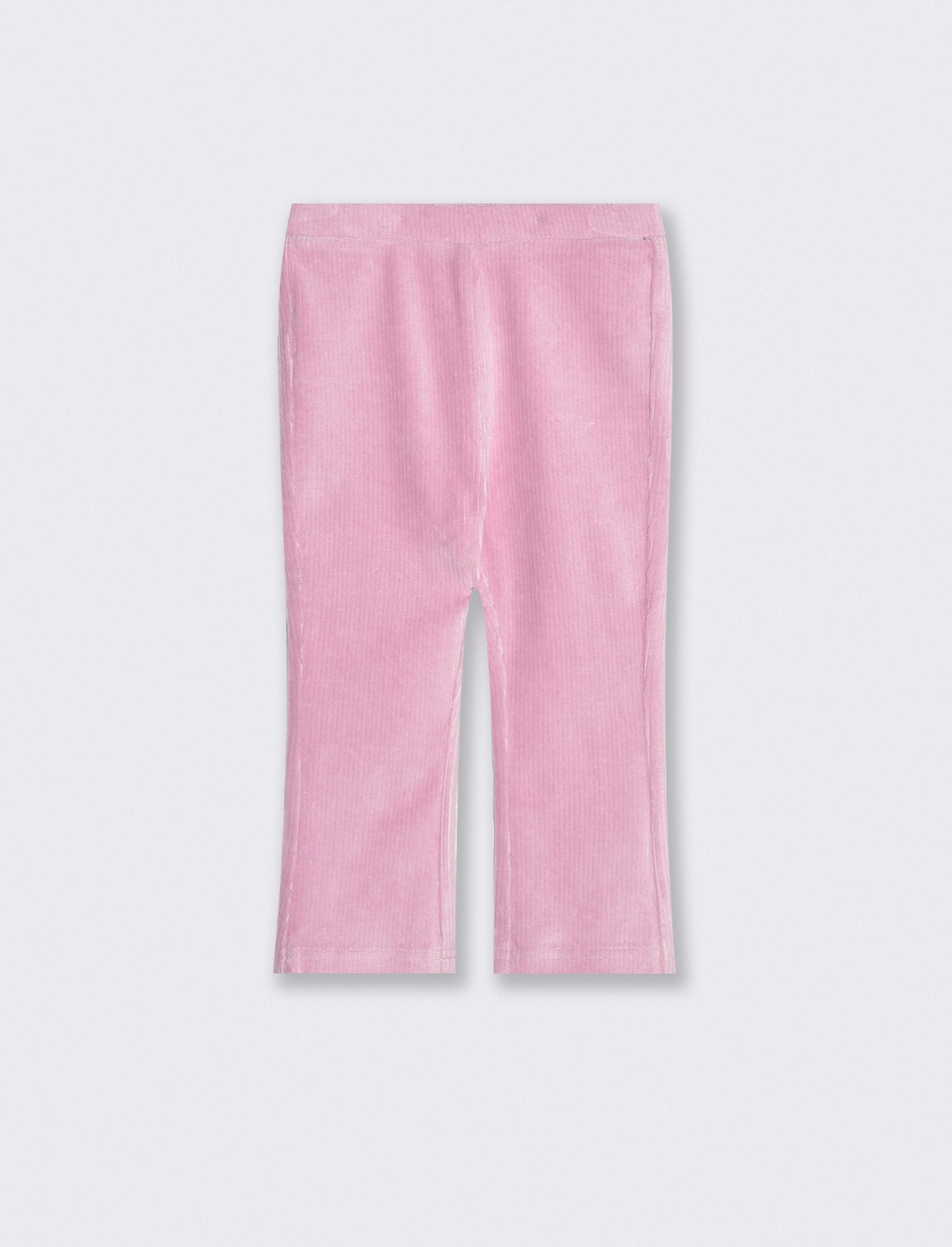 Leggings in velluto a zampa casual - Rosa polvere