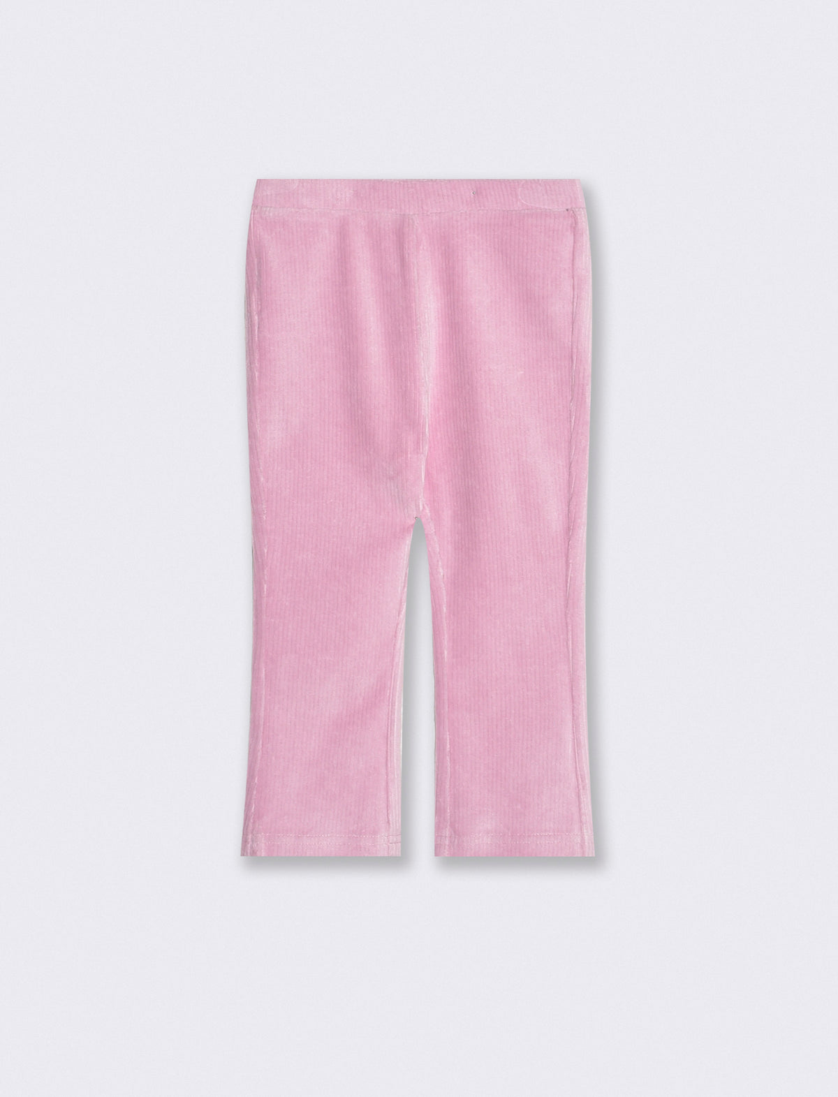 Leggings in velluto a zampa casual - Rosa polvere