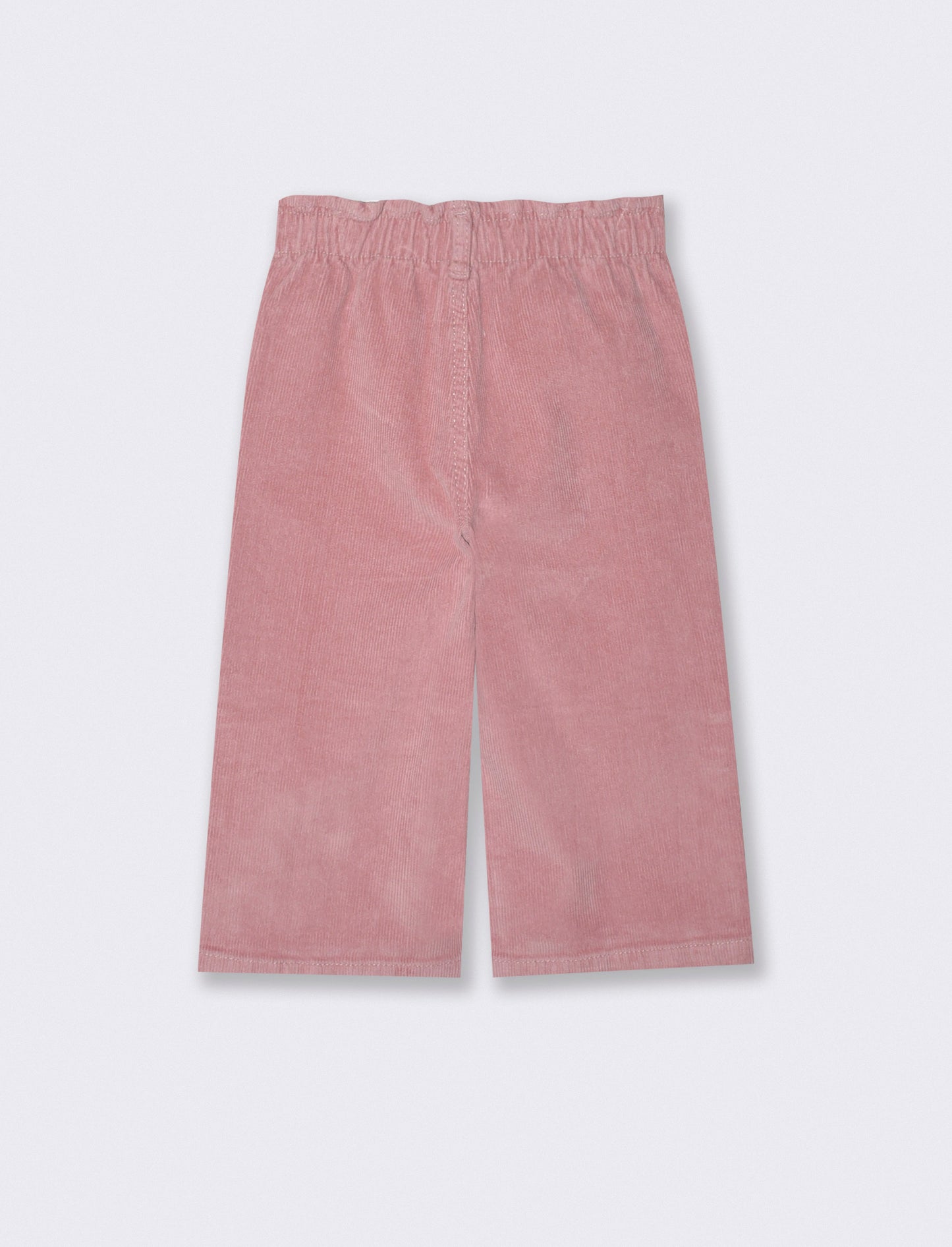 Pantaloni ampi in velluto casual - Rosa
