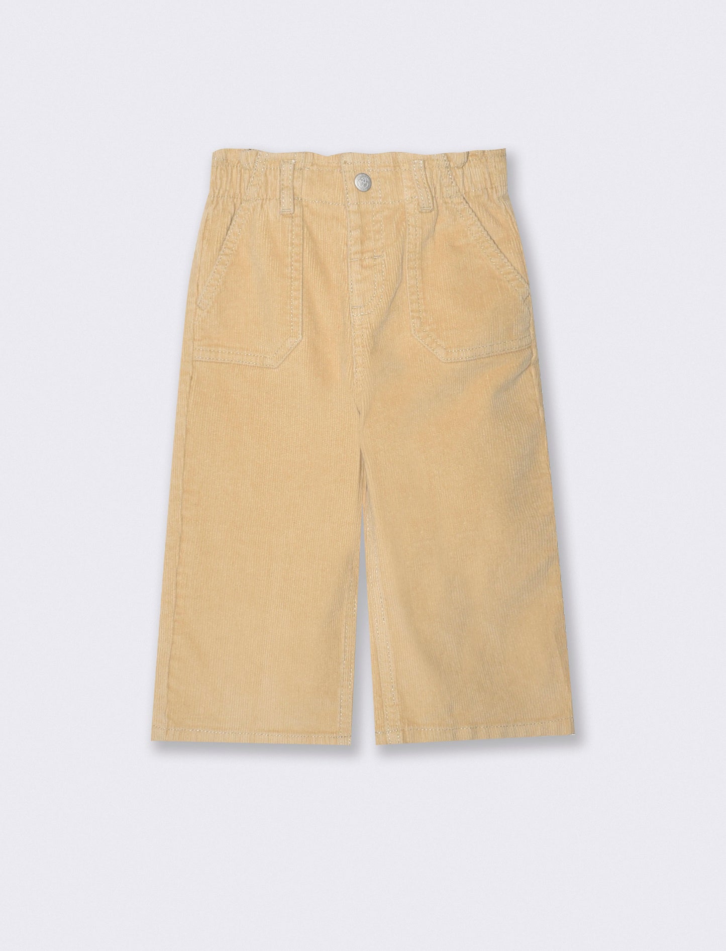 Pantaloni ampi in velluto casual - Beige