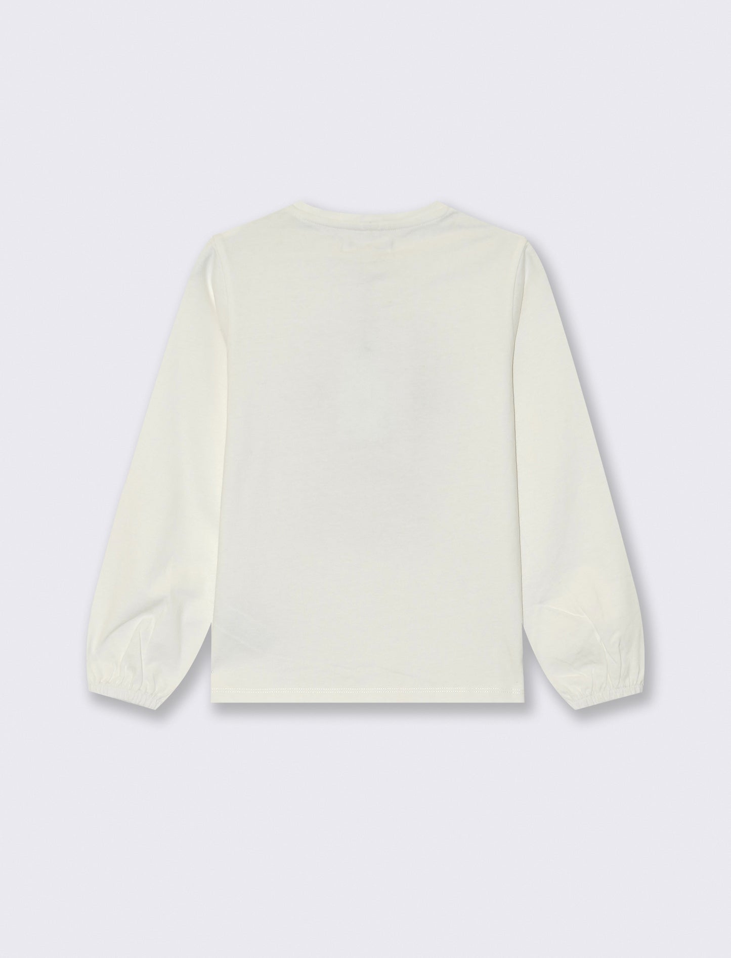 T-shirt manica lunga con stampa e accessori - Bianco latte