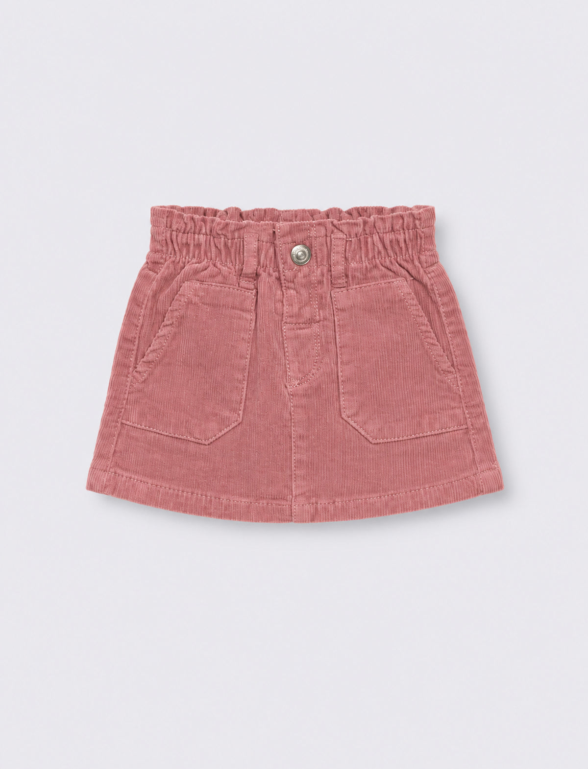 Gonnellina svasata in velluto casual - Rosa