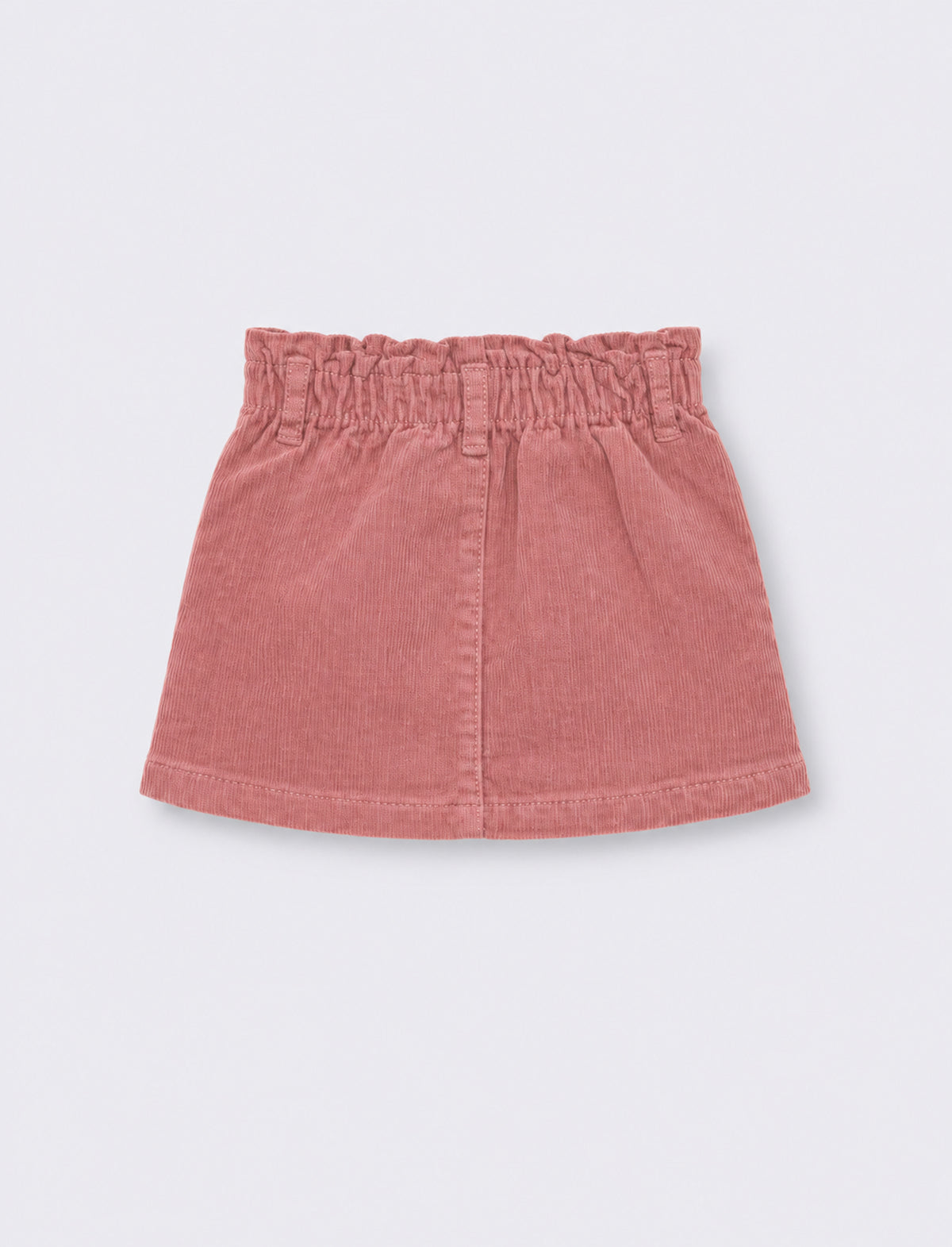 Gonnellina svasata in velluto casual - Rosa