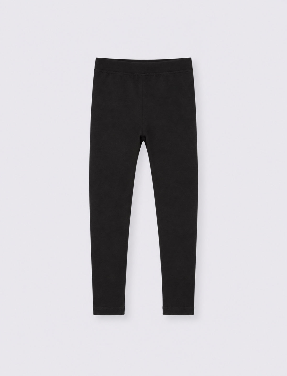 Leggings elastici tinta unita per bambina - Nero