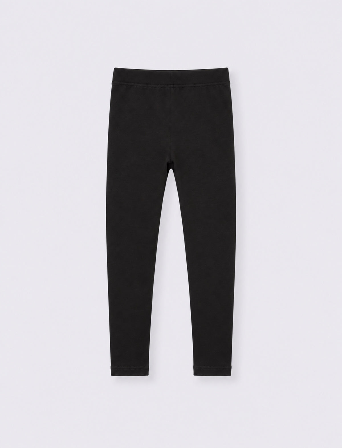 Leggings elastici tinta unita per bambina - Nero
