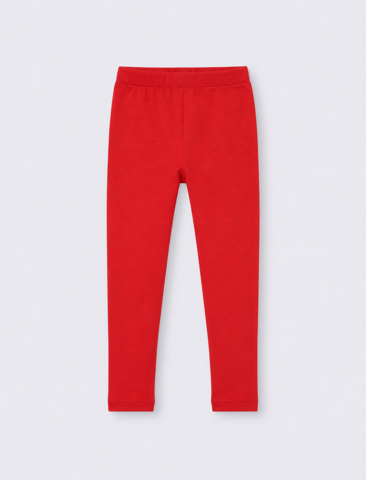 Leggings elastici tinta unita per bambina - Rosso