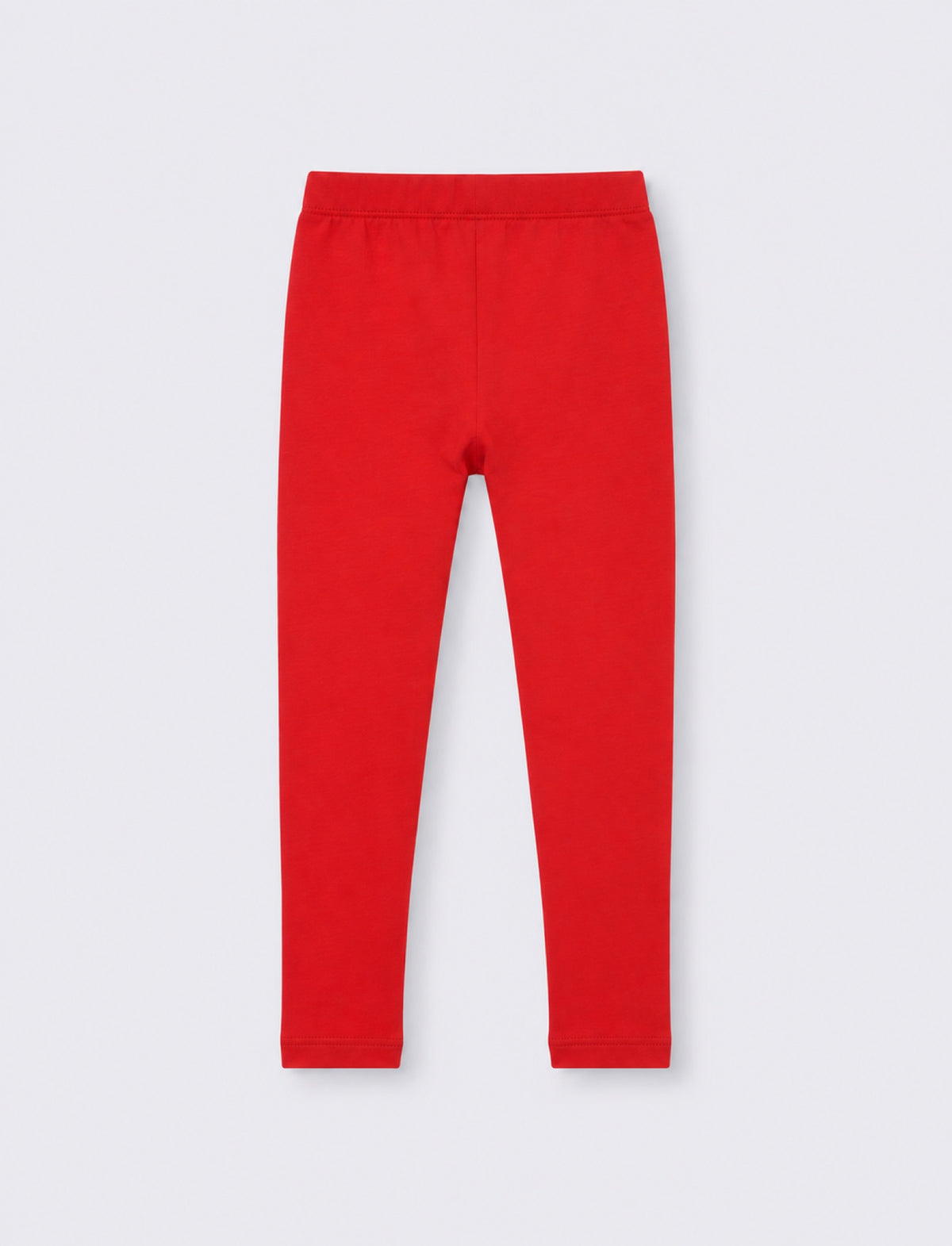 Leggings elastici tinta unita per bambina - Rosso