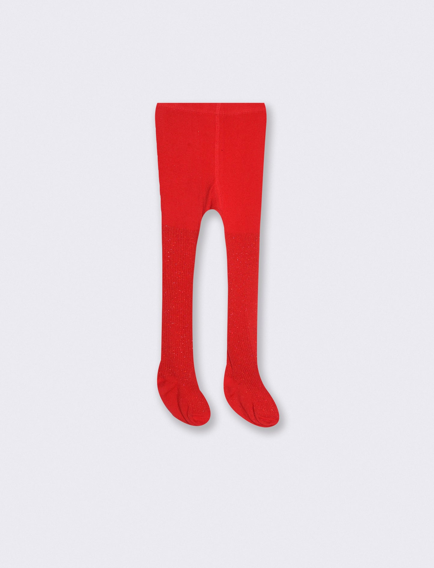 Glitter and Metallic Effect Girl Socks - Red
