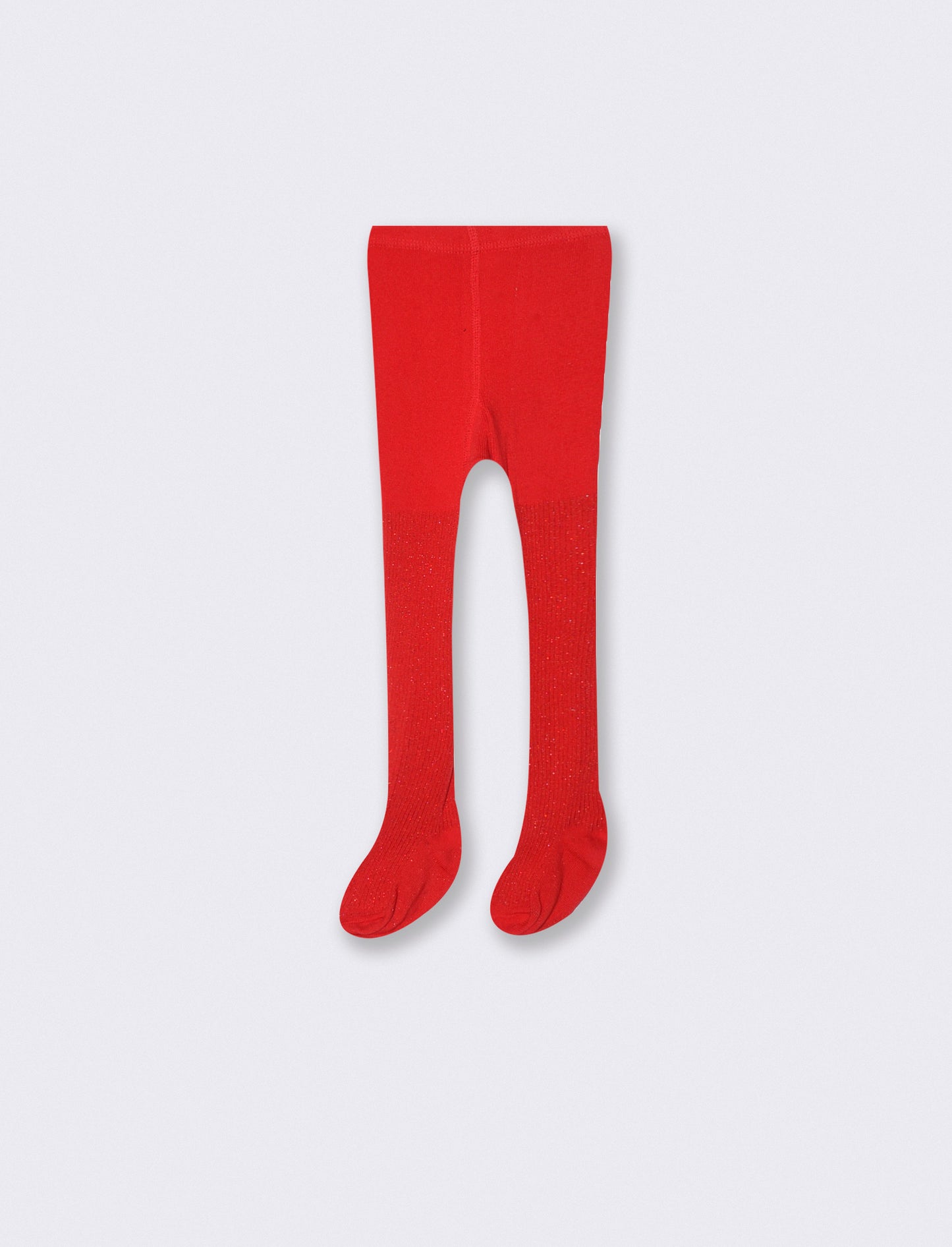 Glitter and Metallic Effect Girl Socks - Red