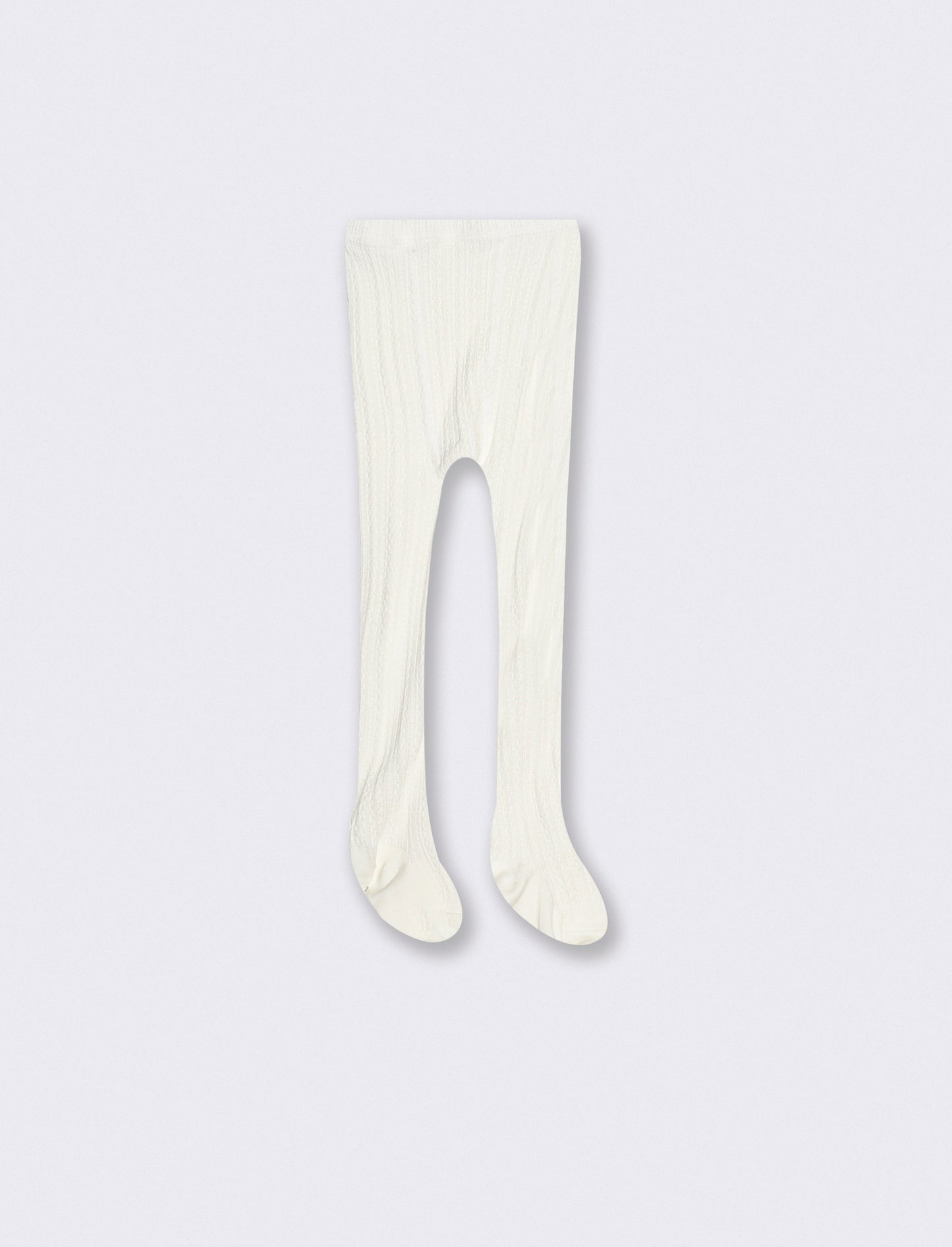 Warm socks with braided design - White
