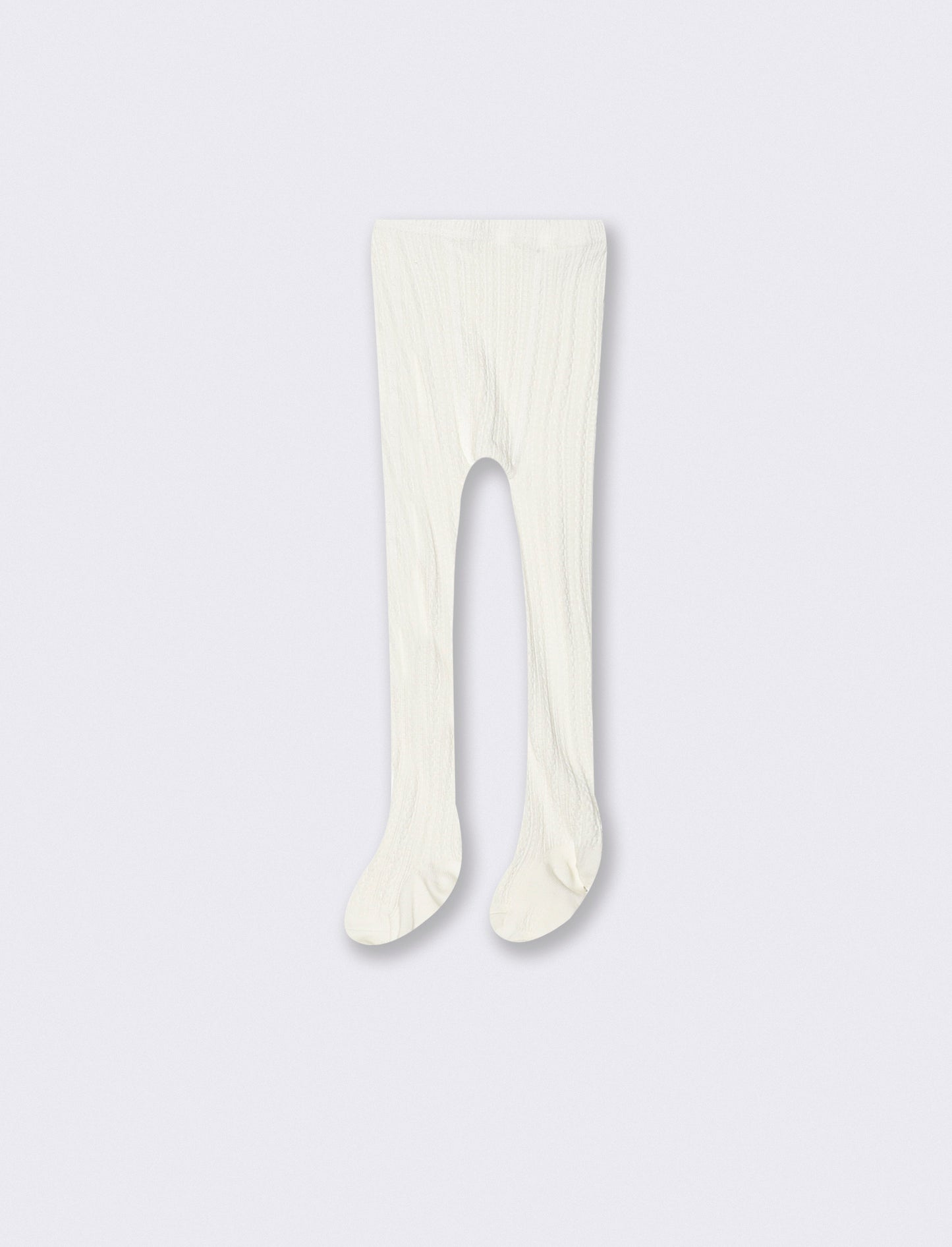 Warm socks with braided design - White