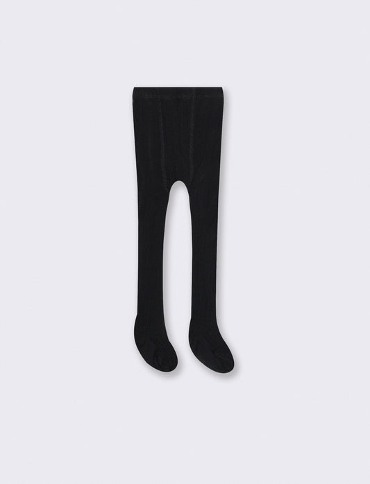 Warm socks with braided design - Black