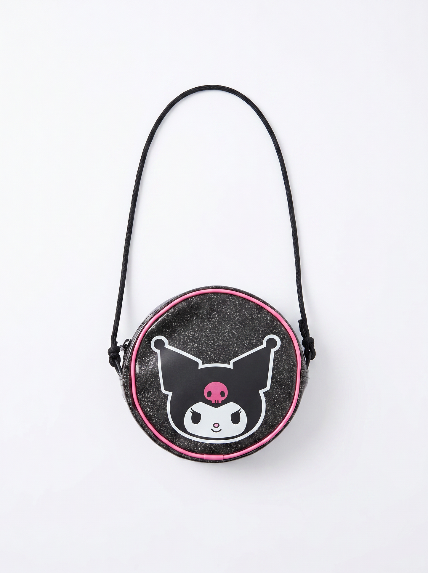 Borsetta Kuromi 3D con tracolla glitter - Nero