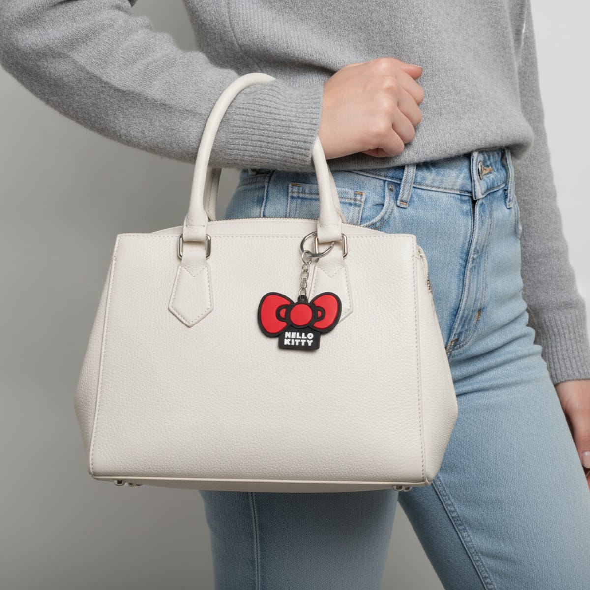 Portachiavi Hello Kitty gommato per bambina - Rosso