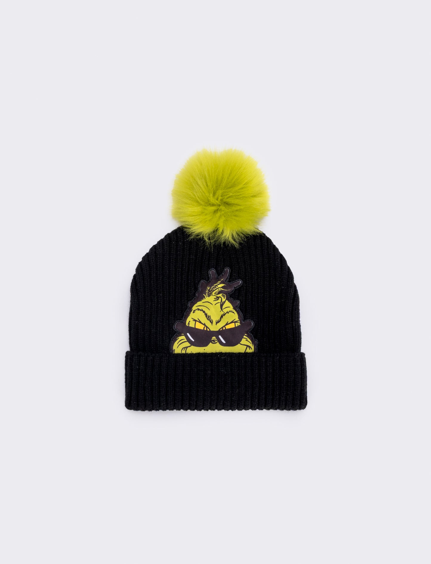 Grinch Hat for Kids with Pom Pom - Black