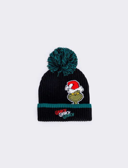 Cappello Grinch per bambini con pon pon - Verde