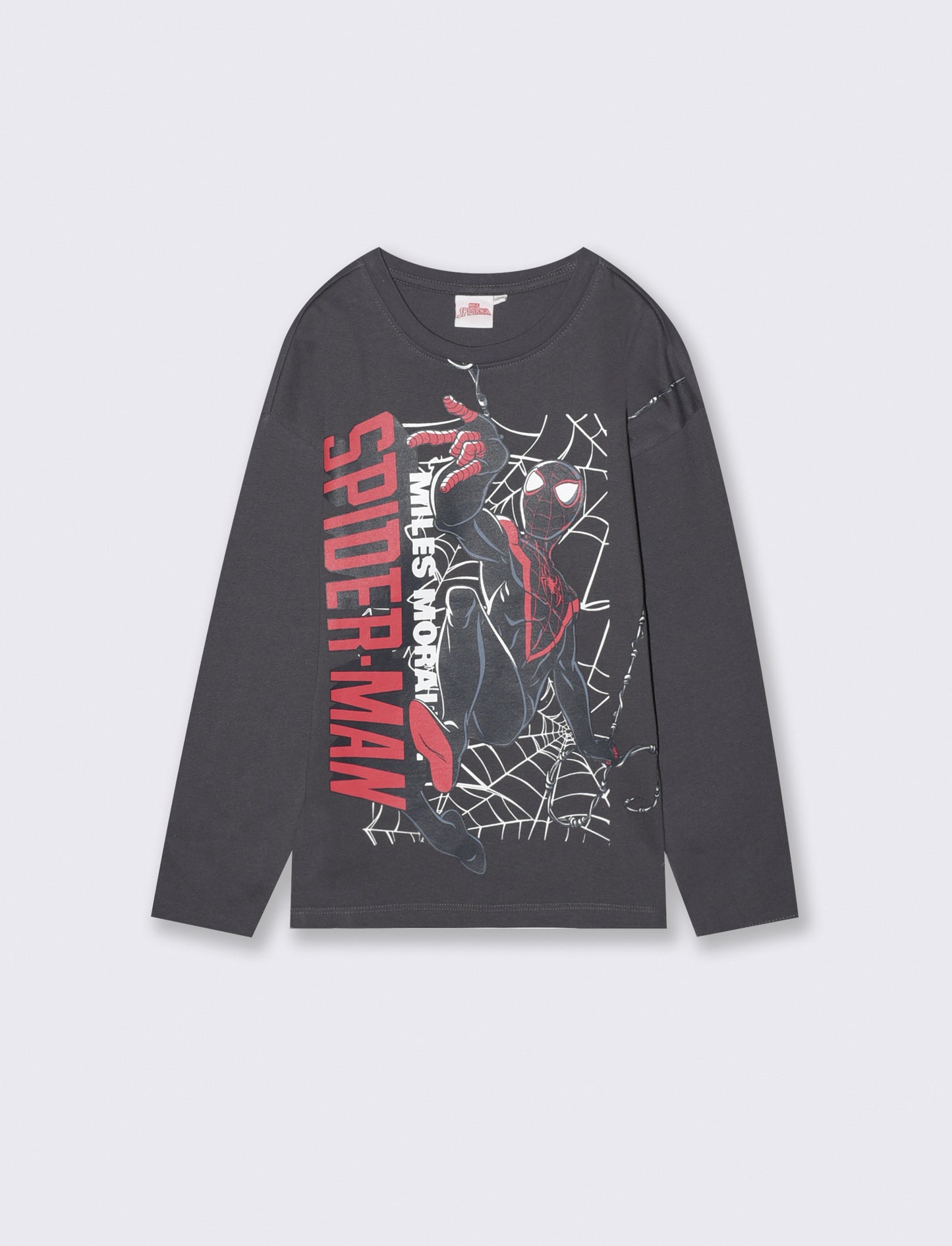 T-shirt Spider-Man maniche lunghe cotone - Grigio piombo