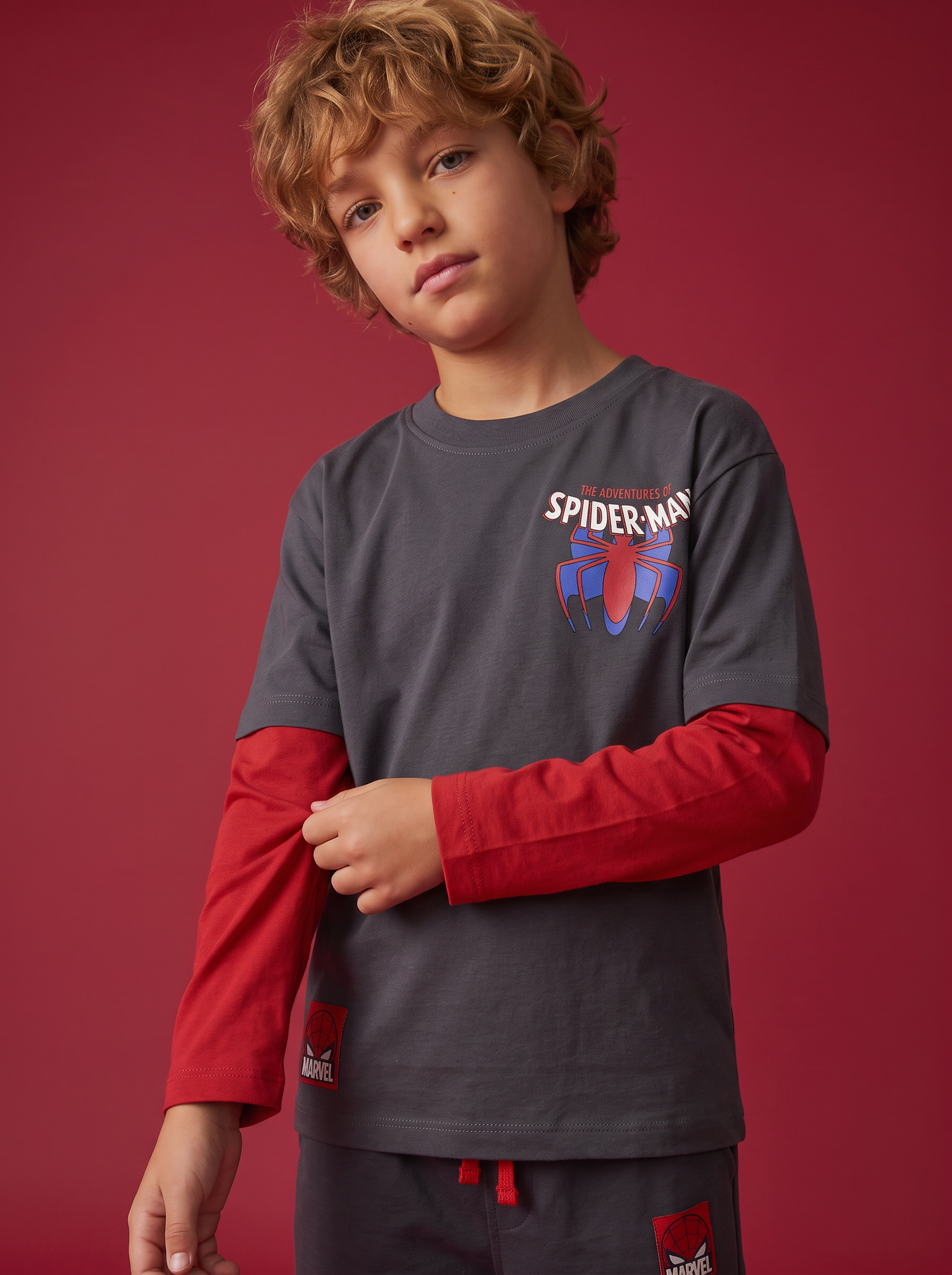 Long sleeve gray Spider-Man T-shirt - Grey