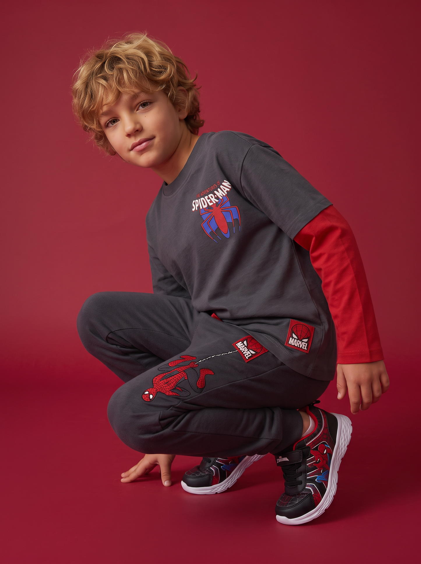 Long sleeve gray Spider-Man T-shirt - Grey