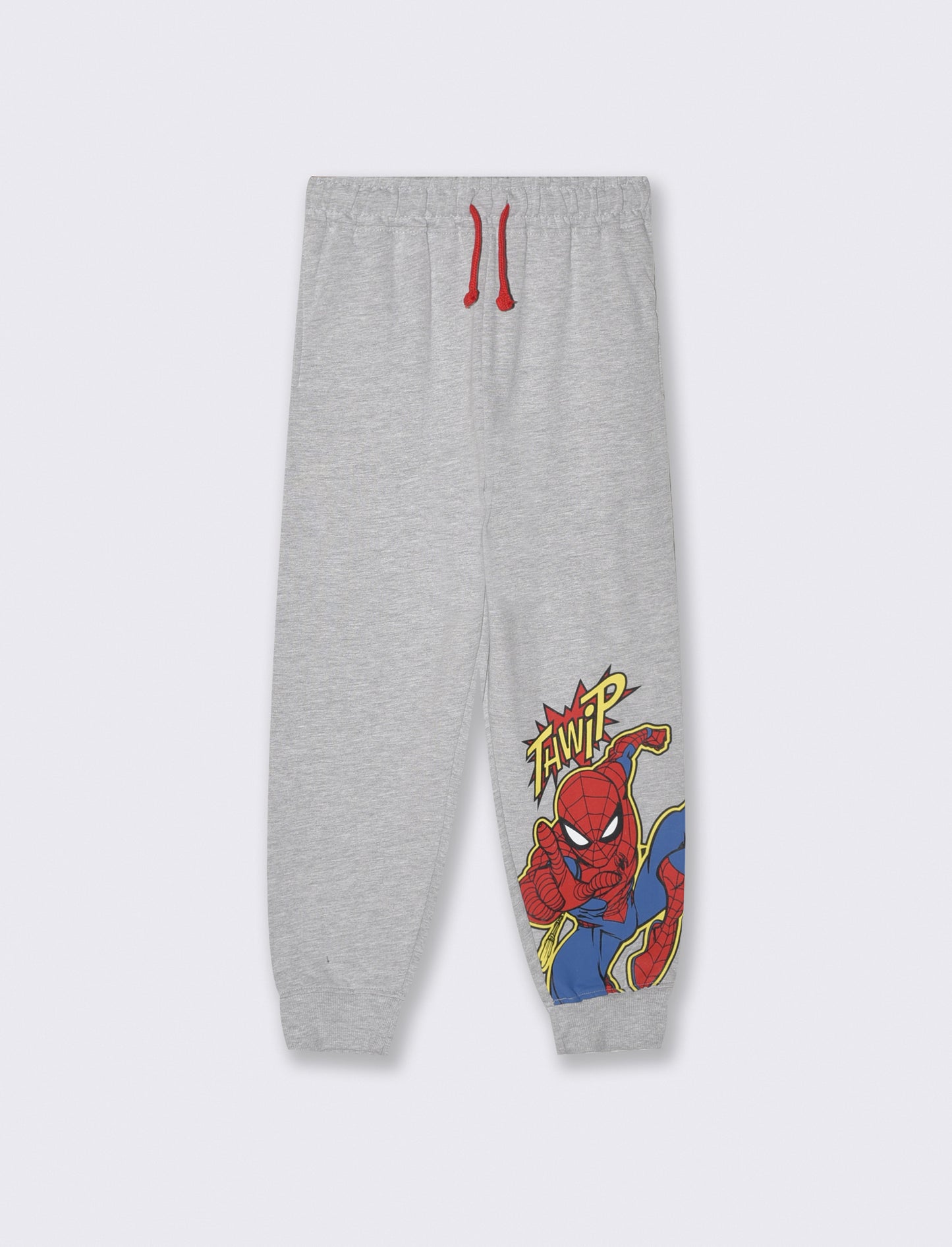 Jogger Spider-Man in cotone con elastico - Grigio mel.
