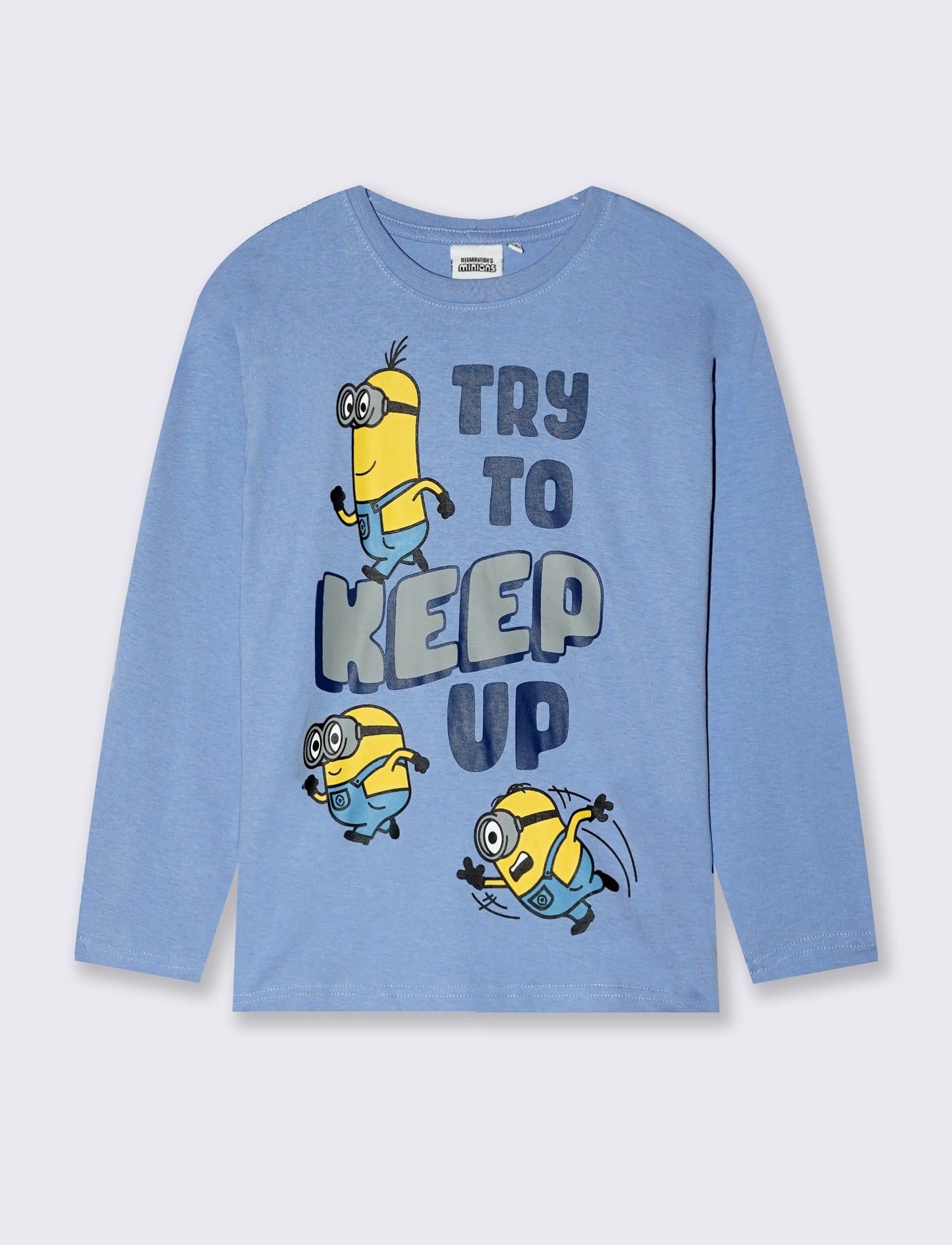 Long Sleeve T-shirt with Minions - Sky blue