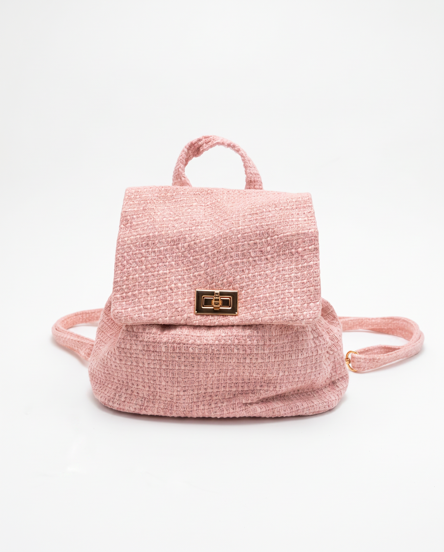 Zainetto bambina in tessuto bouche' - Rosa