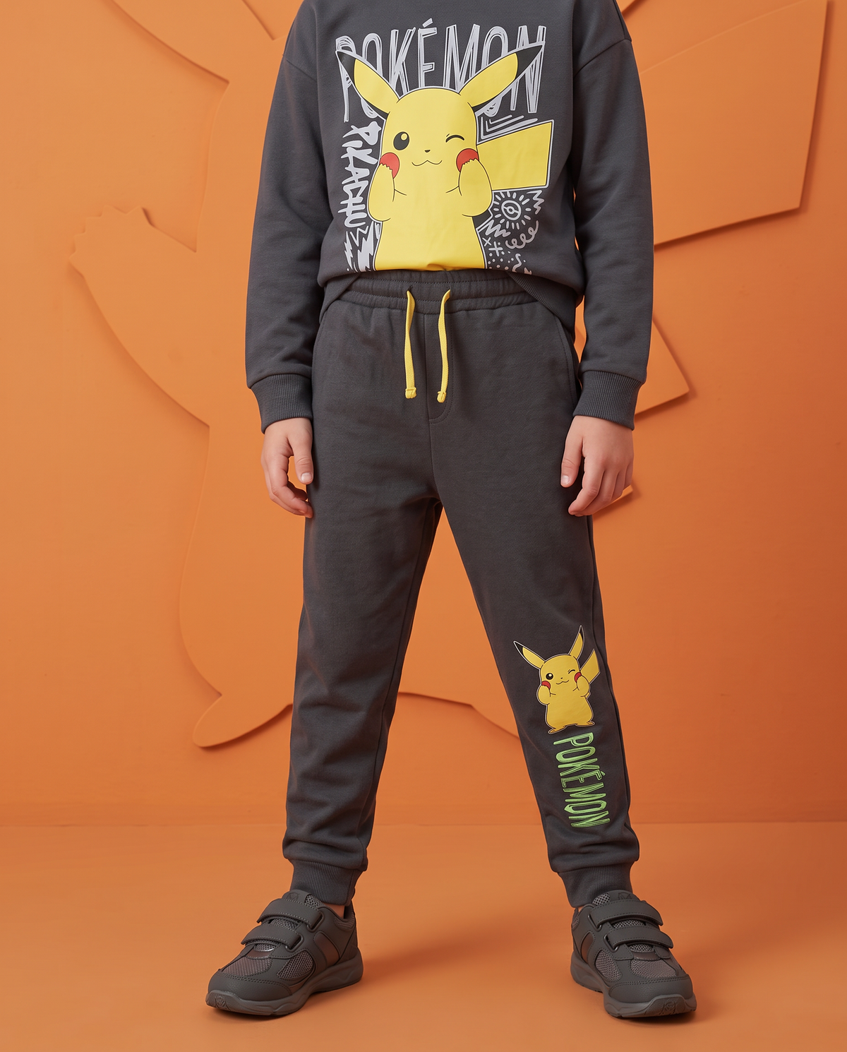 Jogger Grigio con Stampa Pokemon - Grigio piombo