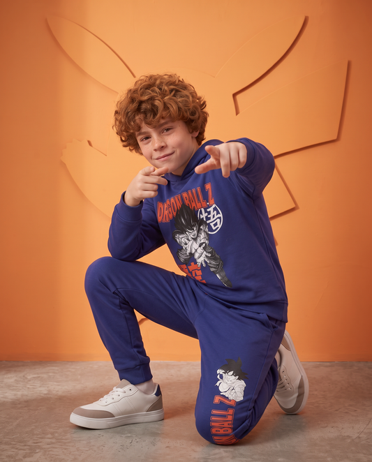 Jogger blu con stampa Dragonball - Blu