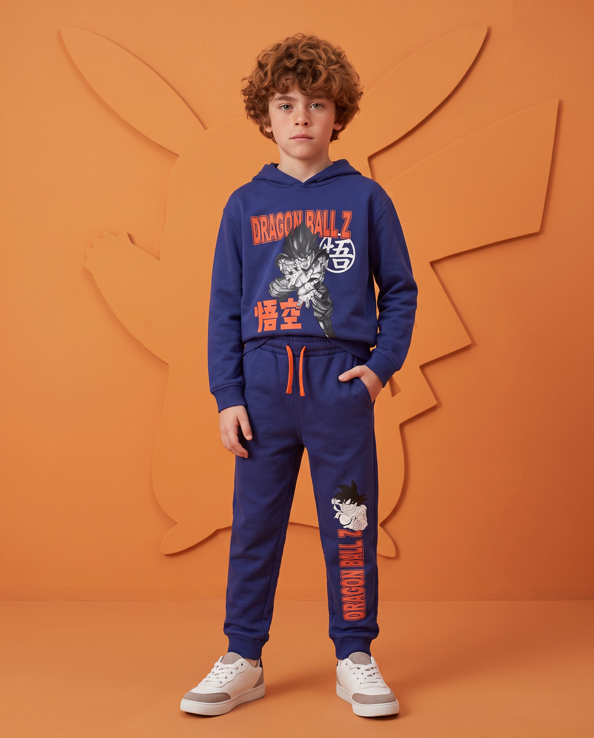 Blue joggers with Dragonball print - Blue