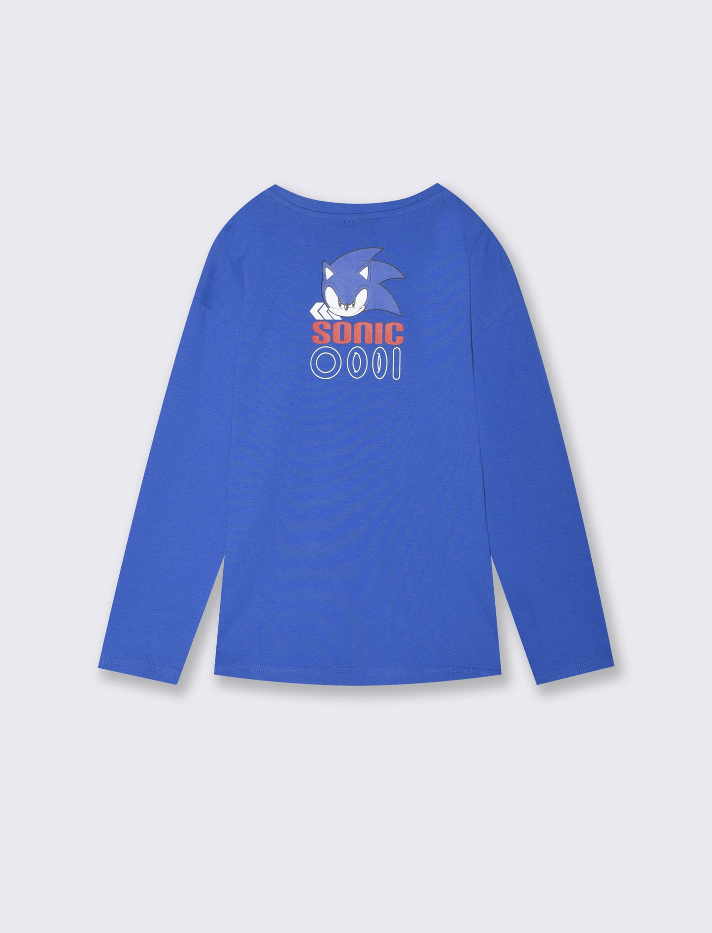 Long Sleeve Cotton Sonic T-shirt - Blue