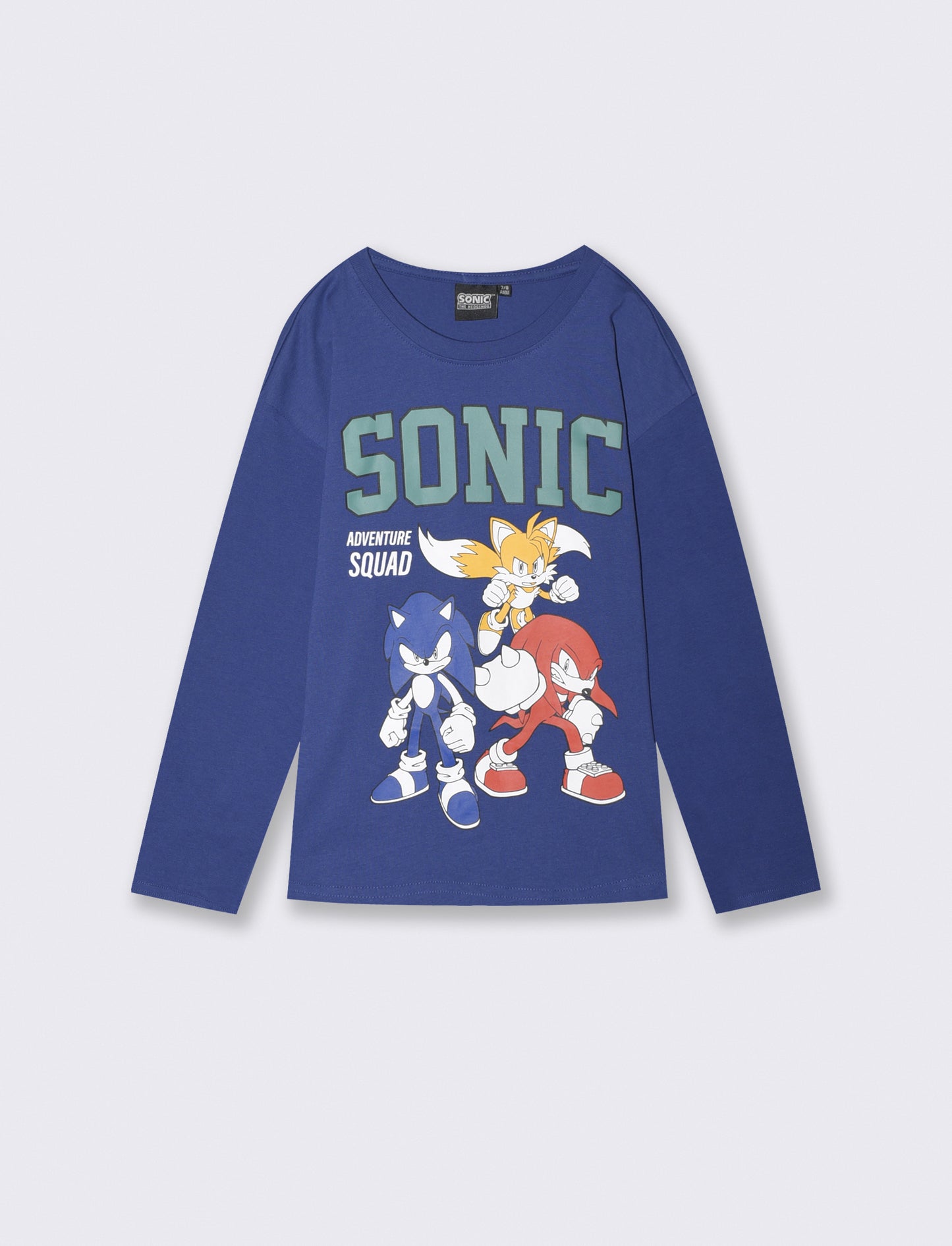 T-shirt Sonic maniche lunghe in cotone - Blu