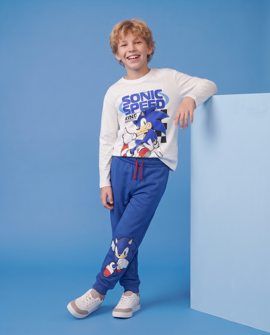 Cobalt Blue Cotton Joggers - Blue