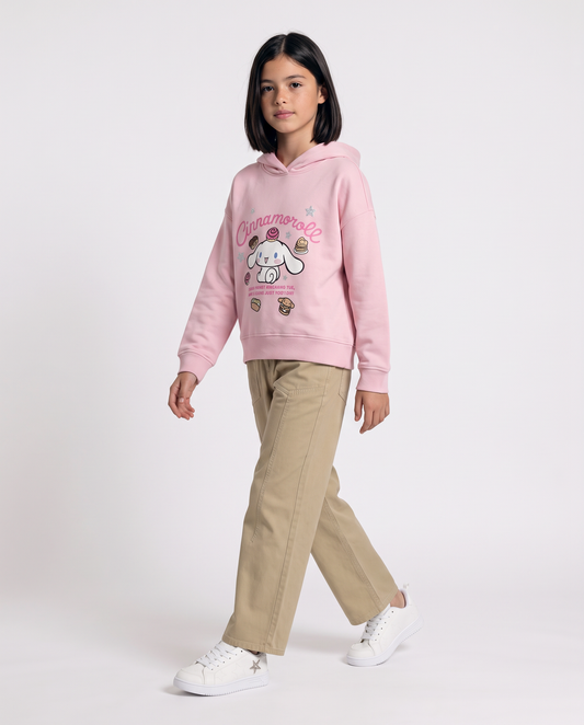 Cinnamoroll Long Sleeve Hoodie - Pink