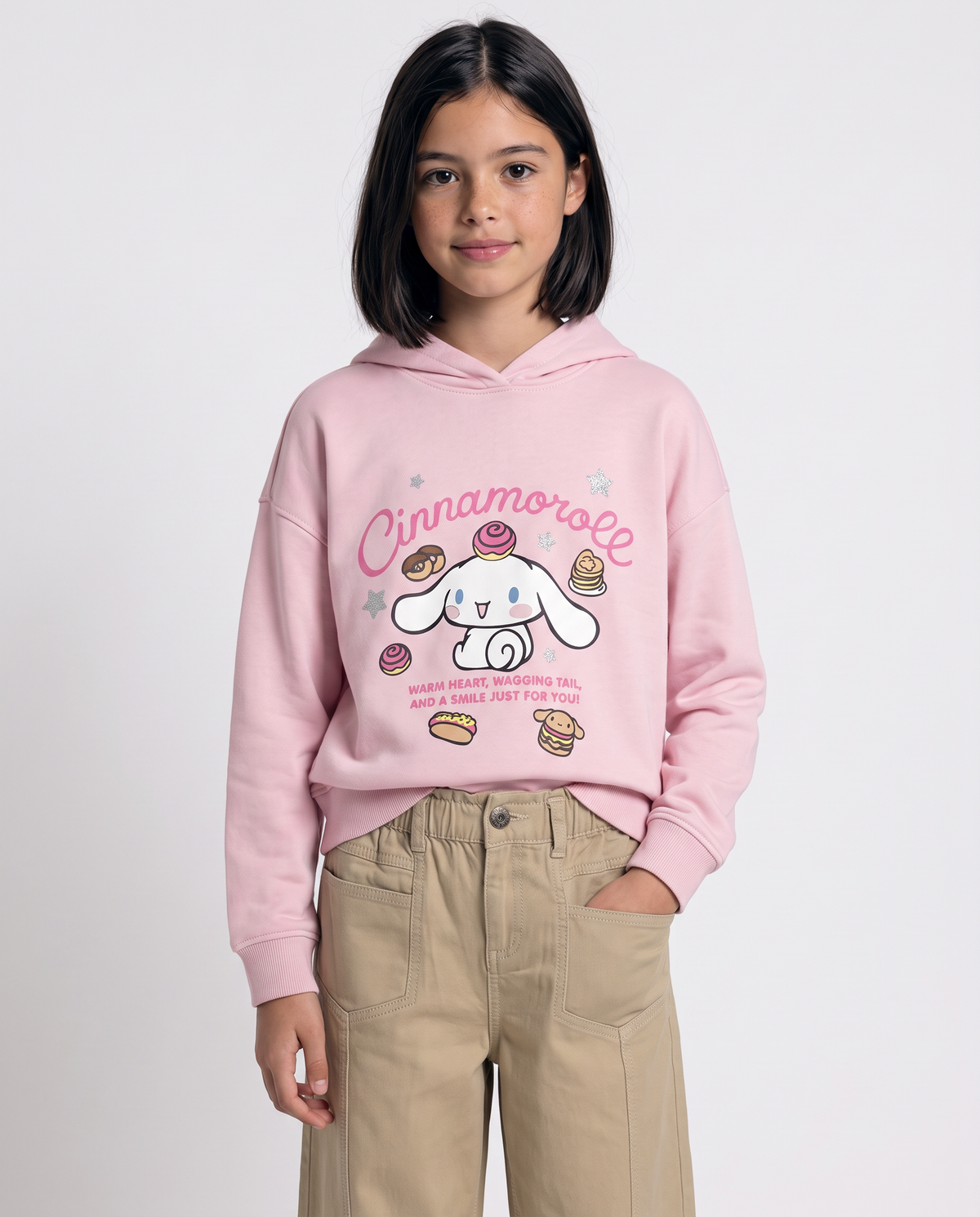 Cinnamoroll Long Sleeve Hoodie - Pink