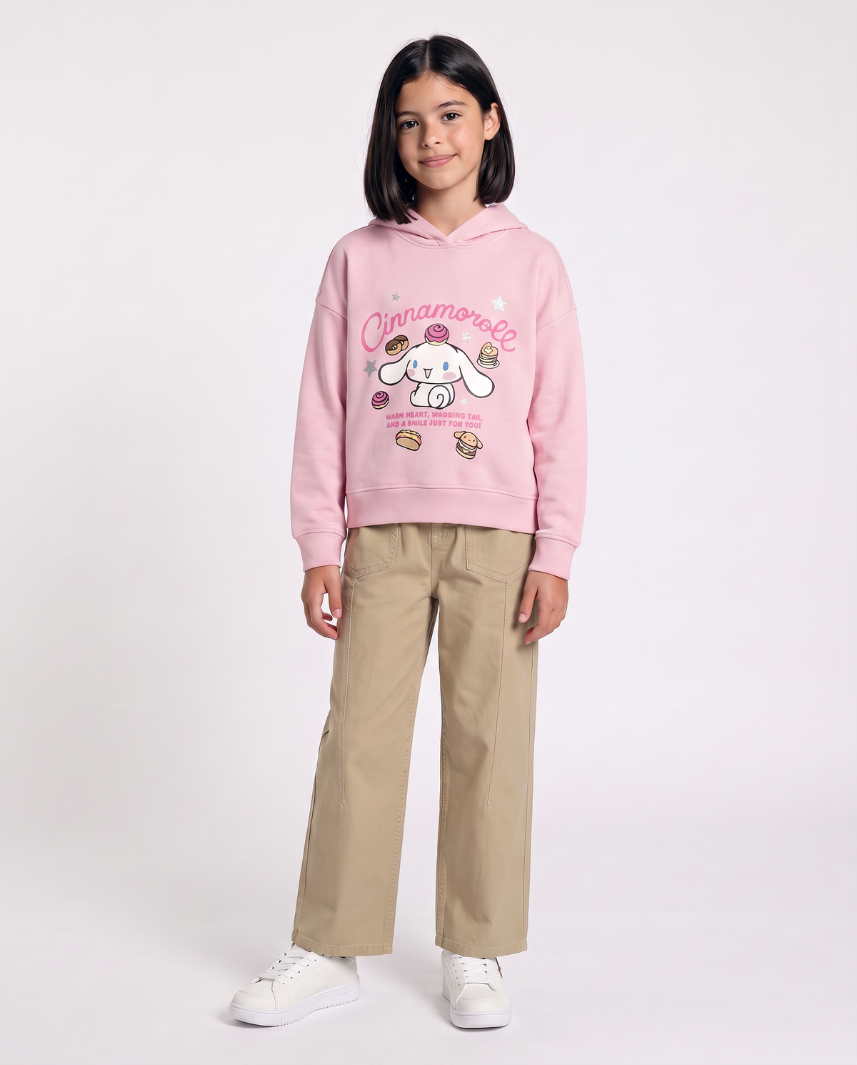 Cinnamoroll Long Sleeve Hoodie - Pink
