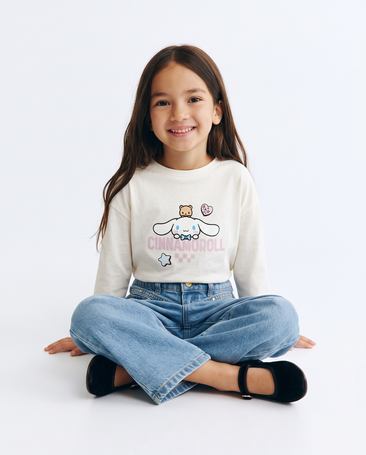 T-shirt lunga Cinnamoroll in cotone - Bianco